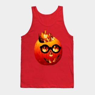 Firey Halloween pumpkin Tank Top